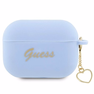 Guess GUAP2LSCHSB AirPods Pro 2 Silikoninen Suojakuori sininen/sininen Charm Heart Collection