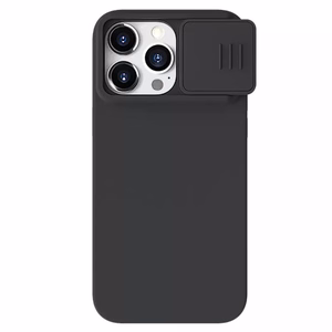 Nillkin CamShield Silky Silikonikotelo iPhone 15 Plus (musta)