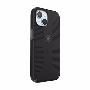 Speck Candyshell Grip MagSafe - Suojakuori iPhone 17e / 16e / 15 / 14 / 13 (musta / liuskekivi harmaa)