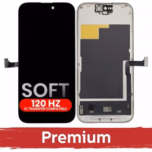 LCD Display Compatible with iPhone 15 Pro Black (Soft OLED / Stable 120Hz / Premium) *Self-Diagnosable*
