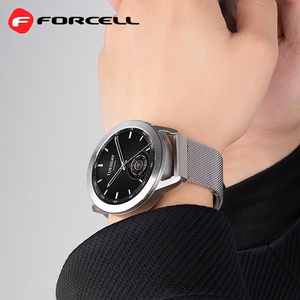 Hihna Samsung Galaxy Watch:lle Forcell F-Design FS11 magneettinen teräs 22 mm hopeinen