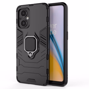 Ring Armor kova hybridi tapauksessa kansi + magneettinen haltija OnePlus Nord N20 5G musta