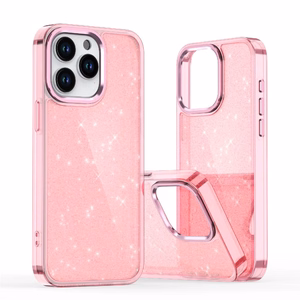 Glitter Suojakuori iPhone 16e / 17e:lle - vaaleanpunainen