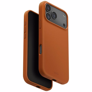 Uniq Lino suojakuori iPhone 17 Pro Max Magclick-latauksella - oranssi