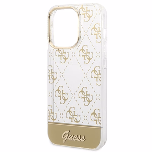 Guess GUHCP14XHG4MHG iPhone 14 Pro Max 6.7 "kulta / kulta hardcase 4G Pattern Script