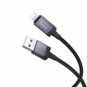 Kaapeli USB A - Lightning Hoco 2,4A näytöllä 1 m X118 musta