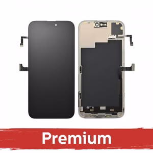 LCD-naytto yhteensopiva iPhone 15 Pro, musta (Hard OLED / Premium) Removable IC