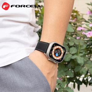 Hihna Apple Watchille Forcell F-Design FA20 reikänauha eko-nahka 38 / 40 / 41 mm punainen
