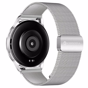 Hihna Samsung Galaxy Watch:lle Forcell F-Design FS11 magneettinen teräs 22 mm hopeinen
