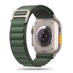 Tech-Protect Nylon Pro ranneke Apple Watch 4/5/6/7/8/9/SE/Ultra 1/2 (42/44/45/49 mm) sotilassvihreä