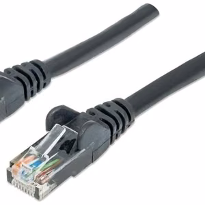 Intellinet Network Patch Cable Cat6 3m musta CCA U/UTP PVC RJ45 kullatut kontaktit Snagless Booted elinikäinen takuu
