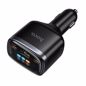 Hoco Z70 -autolaturi, USB-A + 2 × USB-C, PD QC3.0, 93 W, musta
