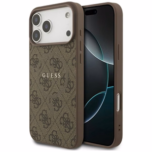 Guess 4G Ring Classic Logo MagSafe suojakuori iPhone 17 Pro Max:lle - ruskea