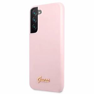 Guess GUHCS22MLSLMGLA S22+ S906 laventeli/laventeli kovakotelo Silikoni Script metalli logo