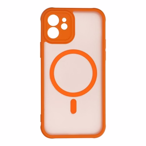 Case for iPhone 12 Full Matte Mag Cover compatible with MagSafe orange