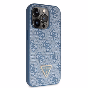 Guess GUHCP14LP4TDSCPB iPhone 14 Pro 6,1 sininen/sininen kovakuori Crossbody 4G Metal Logo