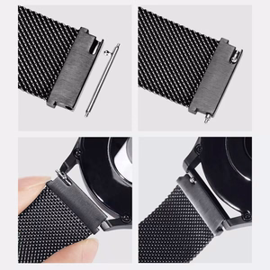 Dux Ducis MILANESE ranneke ruostumaton teräs magneettinen 20 mm hopeinen