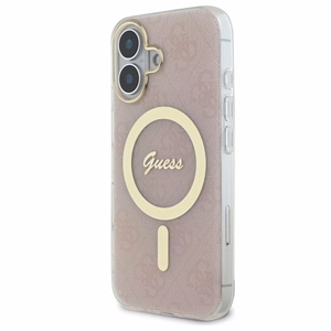 Guess IML 4G MagSafe Suojakuori iPhone 16 Plus:lle - vaaleanpunainen