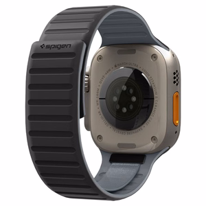 Spigen Athlex Air M -ranneke Apple Watch 44 / 45 / 46 / 49 mm -malleille, musta ja harmaa