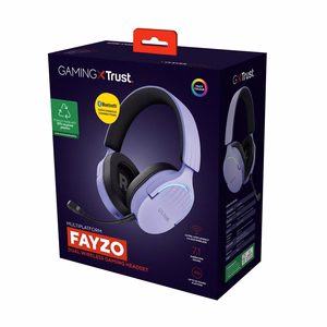 Trust GXT 491P FAYZO kuulokkeet langallinen ja langaton päähihna pelit USB Type-A Bluetooth musta, violetti