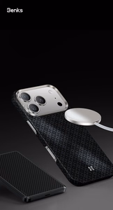 Benks Magnetic Armor Air Armor Grid Kevlar suojakuori Metal Frame 600D (B070) iPhone 17 Pro Max:lle musta