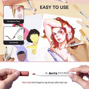 Acrylic Marker Pens ARRTX 30C, 30 Colours, Skin Tone