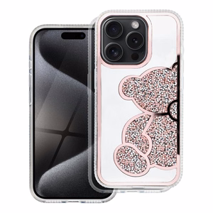 Teddy Bear Suojakuori iPhone 16 Plus:lle vaaleanpunainen