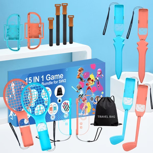 Nintendo Switch 15-in-1 perheen lisävarusepaketti 2 - oranssi ja sininen setti