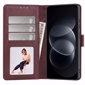 Tech-Protect Wallet case for Xiaomi Redmi Note 17 Pro Max 5G - burgundy