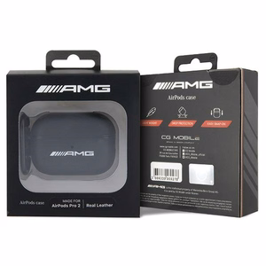 AMG AMAP2SLWK AirPods Pro 2 (2022/2023) kuori musta/musta Leather White Logo