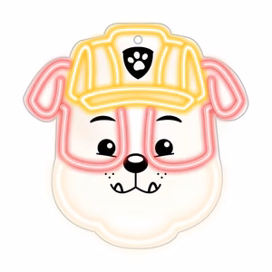 Riippuva neon LED Paw Patrol pleksilasilla - Rubble OW-130446