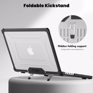 Tech-Protect SmartShell Pro Suojakuori Macbook Pro 14 M1 / M2 / M3 / M4 / M5 2021-2025:lle - Musta ja Läpinäkyvä