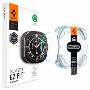 Spigen Glas.TR EZ Fit AC karkaistusta lasista valmistettu näytönsuoja mallille Samsung Galaxy Watch Ultra 47 mm, 2 kpl