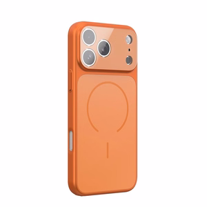 Suojakuori iPhone 17 AIR:lle Make 17 yhteensopiva MagSafen kanssa oranssi