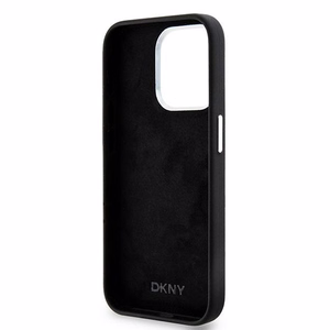 DKNY iPhone 15 Pro 6.1" Musta Suojakuori Liquid Silicone Metal Logo MagSafe