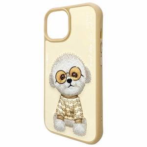 Nimmy Glasses Cool iPhone 15 -suojakuori - beige