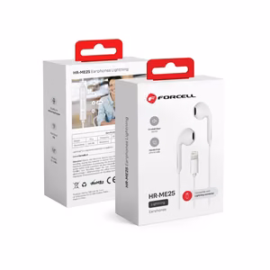 Handsfree Forcell (HR-ME25) lightning valkoinen
