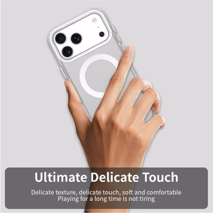 Valkoinen magneettinen PC-, PET- ja TPU-hybridisuojakuori puhelimelle iPhone 18 Pro Max / 17 Pro Max