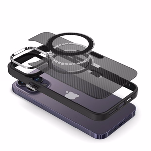 Tel Protect Magnetic Carbon Suojakuori iPhone 13 Pro:lle musta