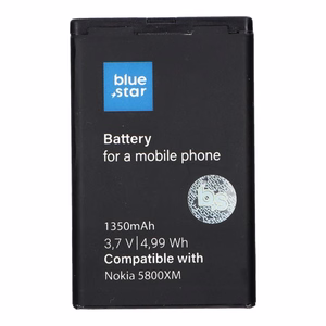Akku Nokia 5800 XM / C3-00 / N900 / X6 / 5230 / Lumia 520 / 525:lle 1350 mAh Blue Star Premium