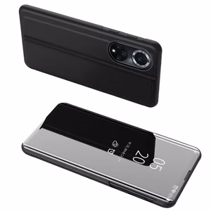 Clear View Case tapauksessa Huawei Nova 9 flip kansi musta