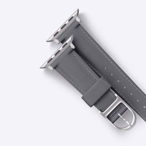 AmazingThing Class Band Leather Strap for Apple Watch 45 / 46 / 49 mm - Gray