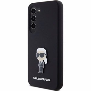 Karl Lagerfeld Silikoninen Ikonik Metal Pin Suojakuori Samsung Galaxy S23+:lle - musta