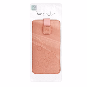 WONDER Deko Pouch Case (Size S) for Nokia 105 2019/150/216 peach