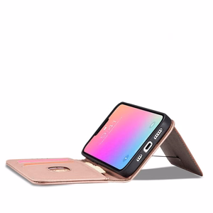 Magnet Card Case for Samsung Galaxy S23+ flip cover wallet stand pink