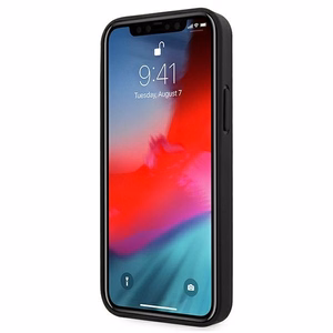AMG Nahka Hot Stamped Kotelo iPhone 12 Pro Max - musta