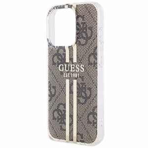 Guess suojakuori iPhone 15 Pro GUHCP15MH4PSEGW 4G Gold Stripe ruskea