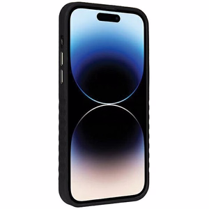Audi Tekonahkainen Suojakuori MagSafella iPhone 14 Pro:lle - musta