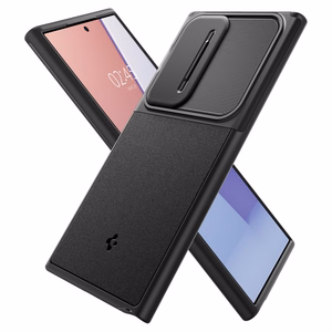 Spigen Optik Armor suojakuori Samsung Galaxy S24 Ultra:lle musta