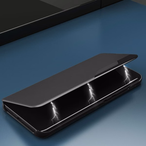 Eco Leather View Suojakuori Samsung Galaxy S23+:lle läppäjalusta punainen